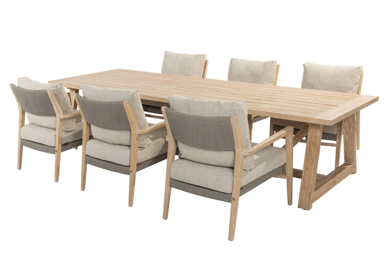 4 Seasons Noah Table+6x Julia - Teak